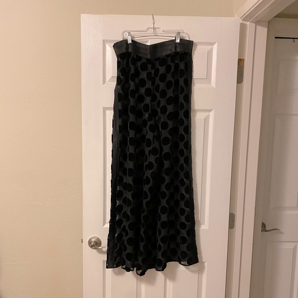 Victoria's Secret Sheer Polka Dot Palazzo Wide Leg Pant